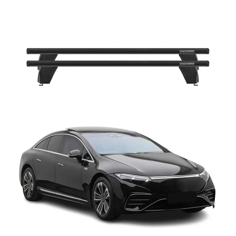 Menabo Barres De Toit Transversales pour Mercedes EQS V297 2022-2026 Noir Alu
