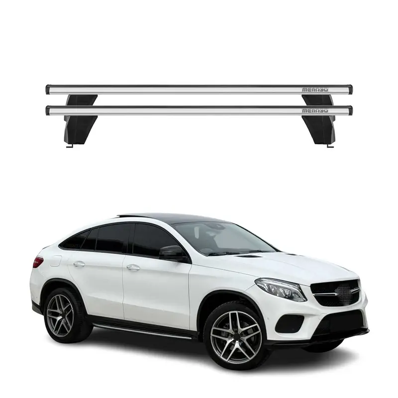Menabo Barres de toit Transversales pour Mercedes GLE C292 2015-2018 Alu Gris