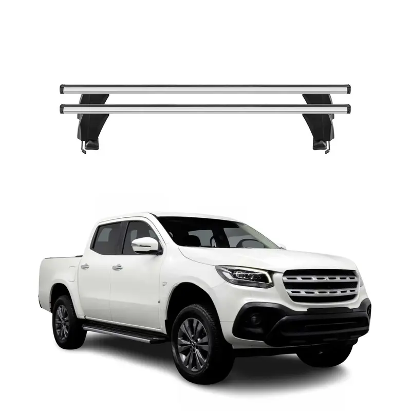 Menabo Barres de toit Transversales pour Mercedes X W470 2017-2020 Gris ABE 2x