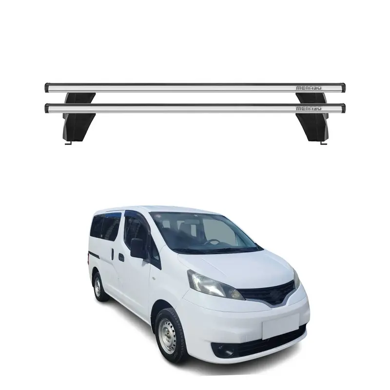 Menabo Barres de toit Transversales pour Nissan NV200 2009-2020 Gris ABE 2x