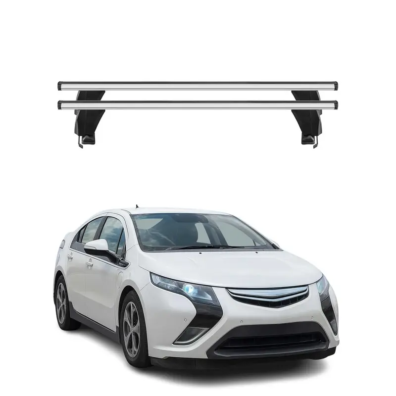 Menabo Barres de toit Transversales pour Opel Ampera 2012-2016 Alu Gris 2x ABE