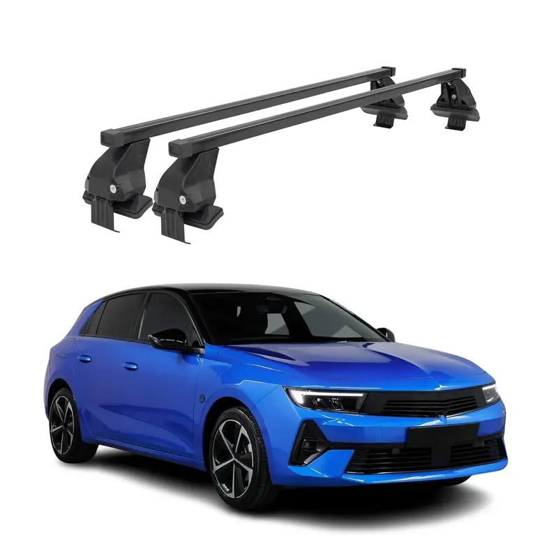 Menabo Barres de toit transversales pour Opel Asta L 2021-2026 Acier Noir 2x