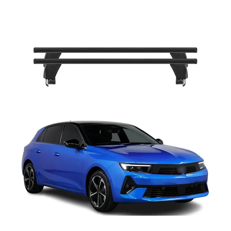 Menabo Barres de toit transversales pour Opel Asta L 2021-2026 Alu Noir 2x