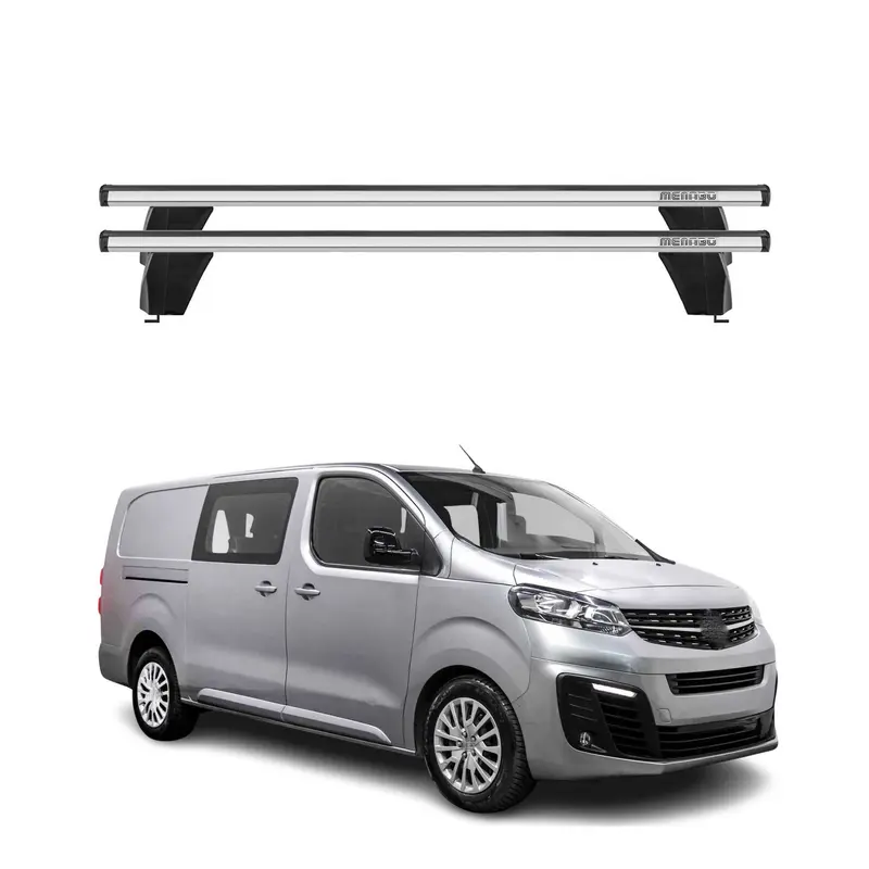 Menabo Barres de toit Transversales pour Opel Combo 2019-2026 Alu Gris ABE 2x