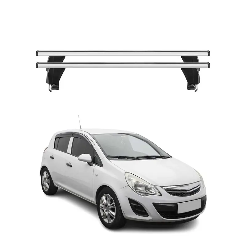 Menabo Barres de toit Transversales pour Opel Corsa 2011-2014 Gris ABE 2x