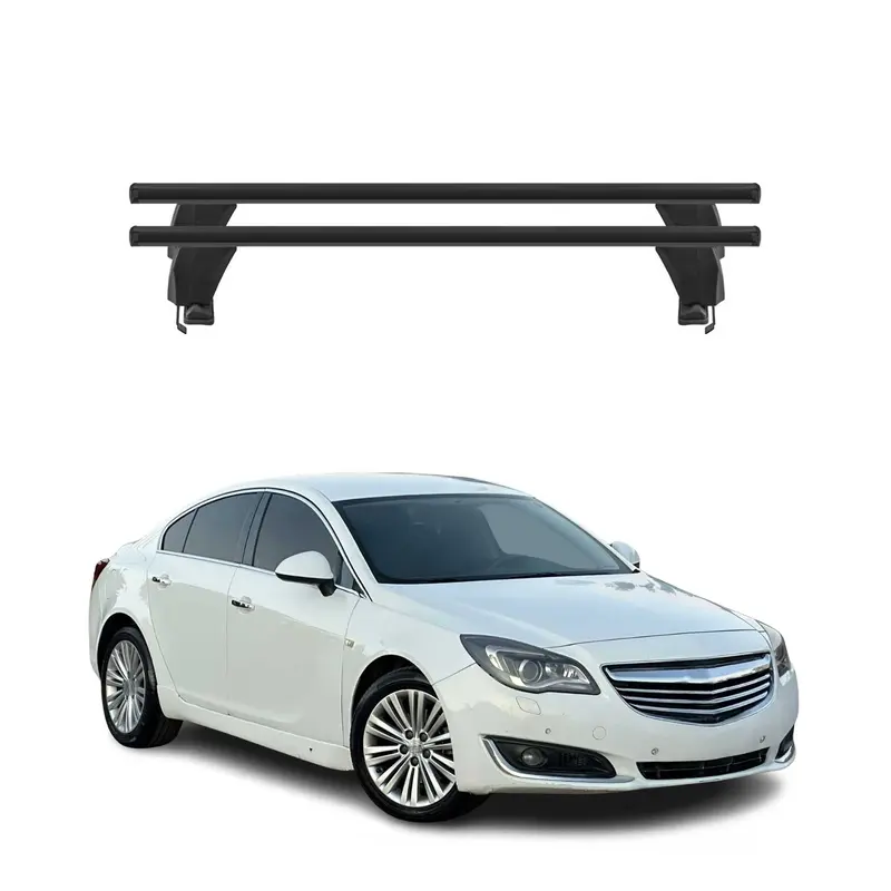 Menabo Barres de toit Transversales pour Opel Insignia 2009-2017 Noir ABE 2x