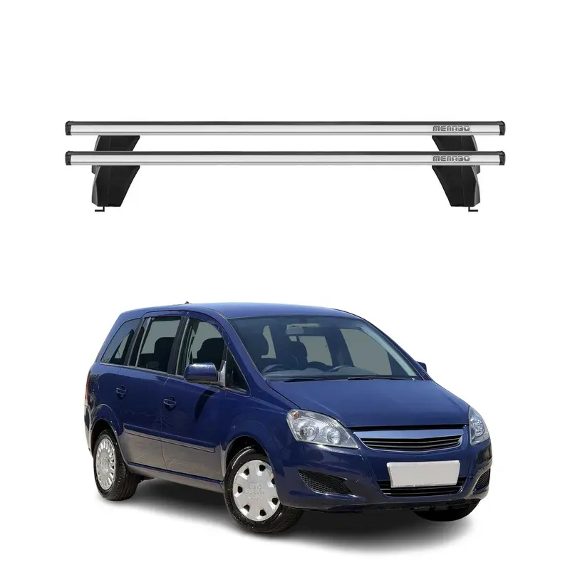 Menabo Barres de toit Transversales pour Opel Zafira 2005-2008 Alu Gris 2x ABE