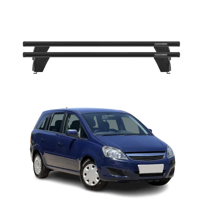 Menabo Barres de toit Transversales pour Opel Zafira 2008-2012 Alu Noir 2x ABE