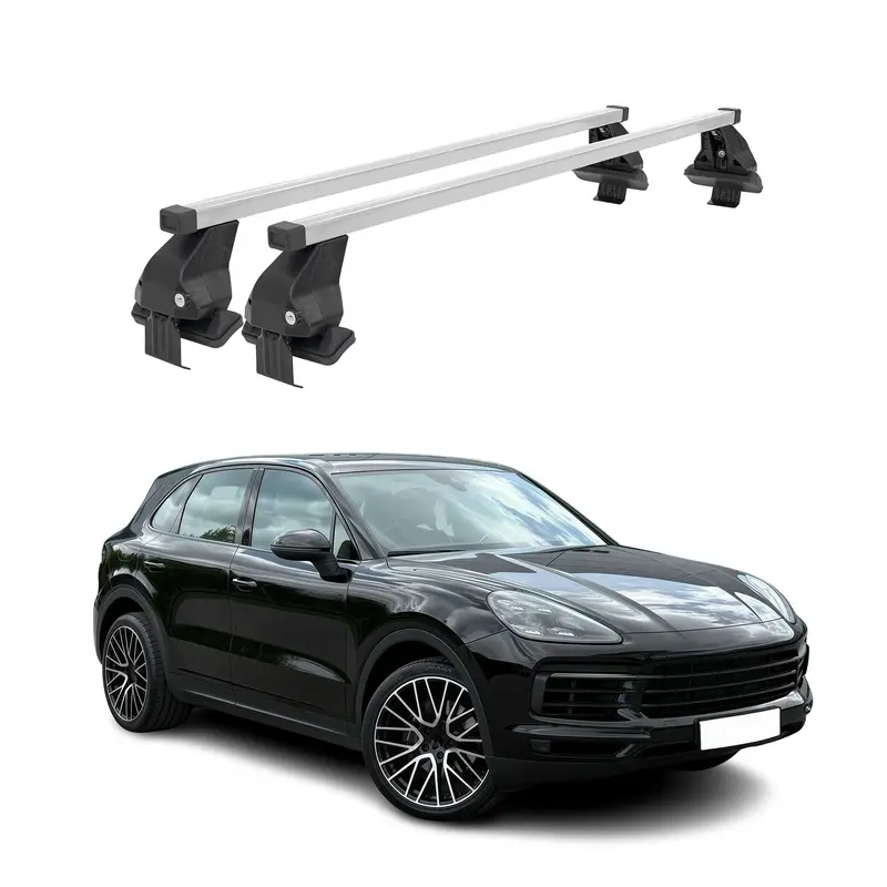 Menabo Barres de Toit Transversales pour Porsche Cayenne PO536 2019-2026 Gris