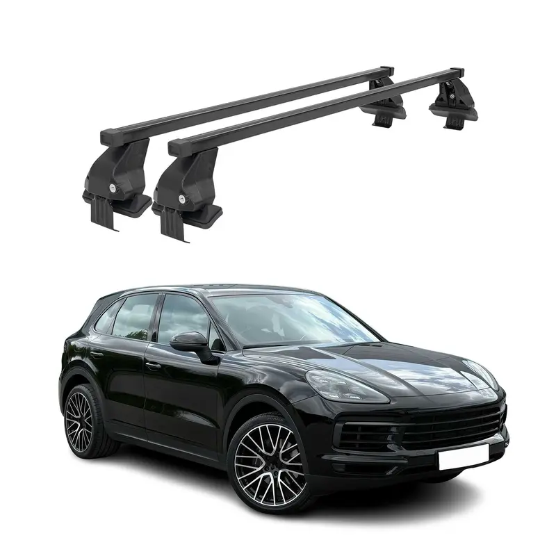 Menabo Barres de Toit Transversales pour Porsche Cayenne PO536 2019-2026 Noir