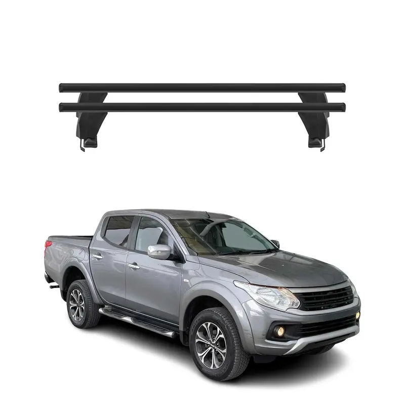 Menabo Barres de toit Transversales pour RAM 1200 2016-2019 Alu Noir ABE 2x