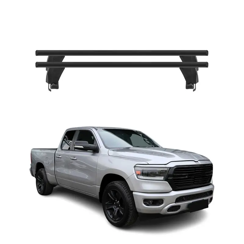 Menabo Barres de toit Transversales pour RAM 1500 V 2019-2026 Alu Noir ABE 2x