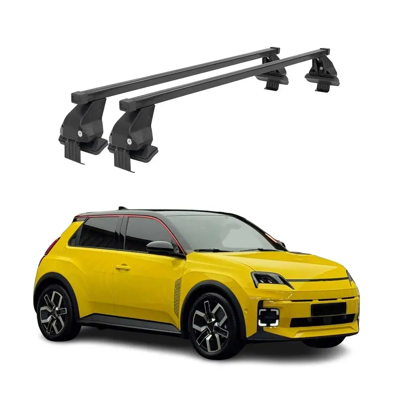 Menabo Barres de toit transversales pour Renault 5 E-Tech 2024-26 Acier Noir 2x