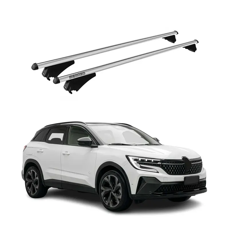 Menabo Barres de toit transversales pour Renault Austral 2022-2026 Alu Gris 2x