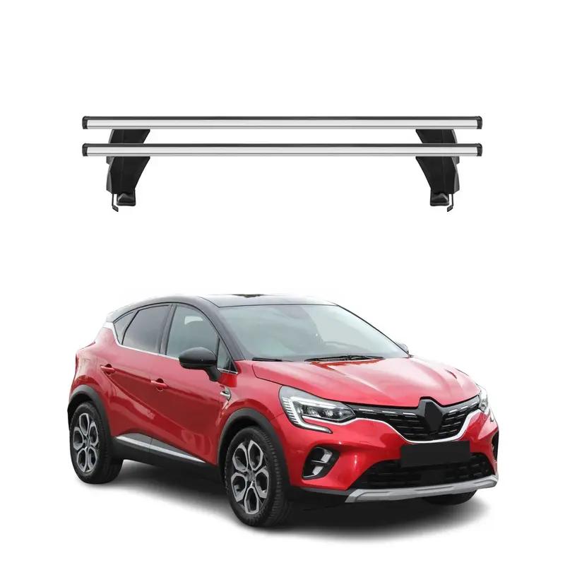 Menabo Barres de toit Transversales pour Renault Captur II 2019-2026 Alu Gris