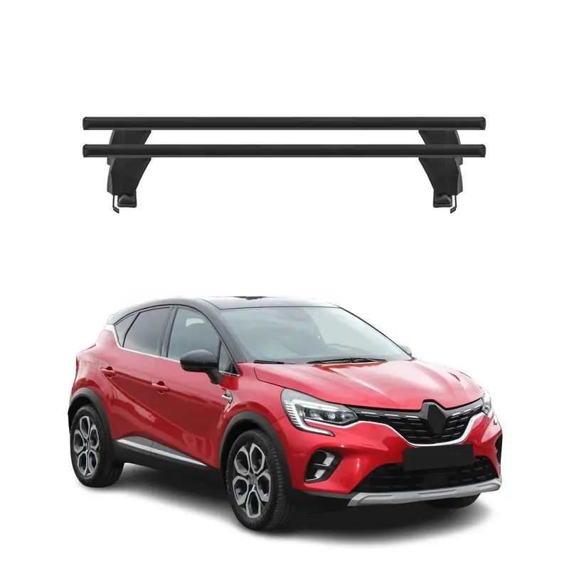 Menabo Barres de toit Transversales pour Renault Captur II 2019-2026 Alu Noir