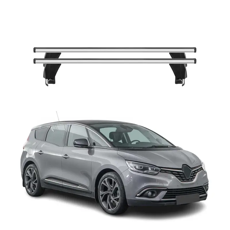 Menabo Barres de toit Transversales pour Renault Grand Scenic IV 2016-2022 Gris