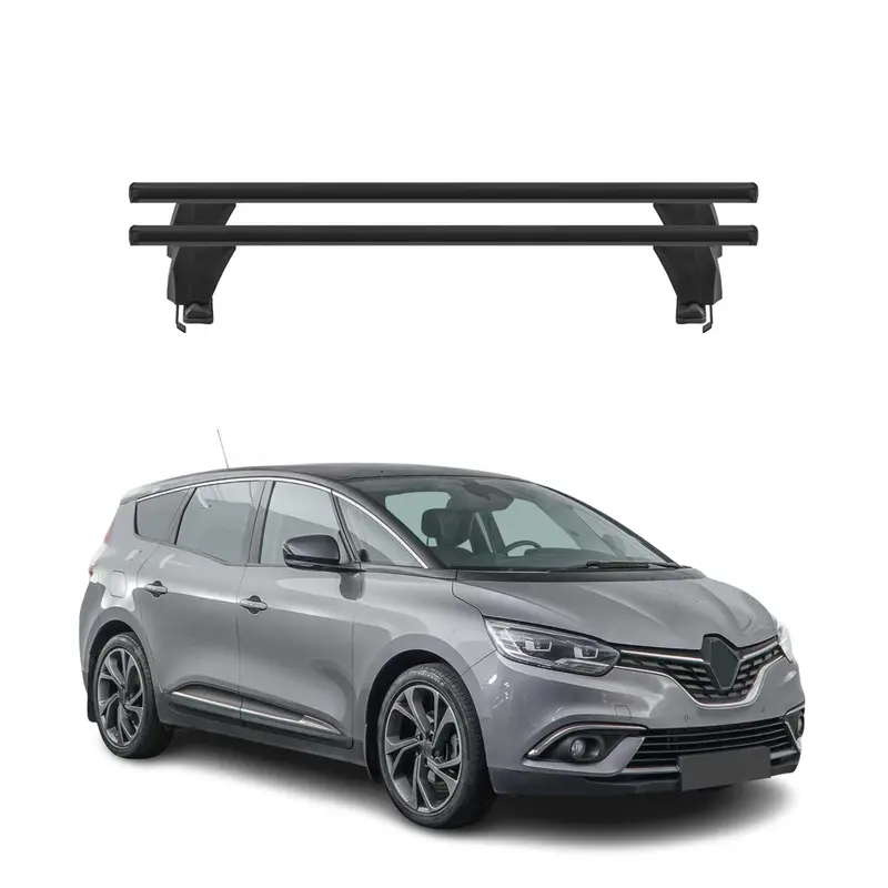 Menabo Barres de toit Transversales pour Renault Grand Scenic IV 2016-2022 Noir