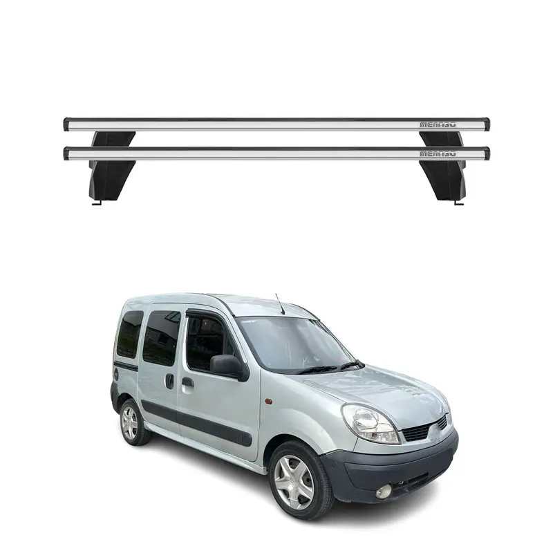 Menabo Barres de toit Transversales pour Renault Kangoo Express 1998-2008 Gris