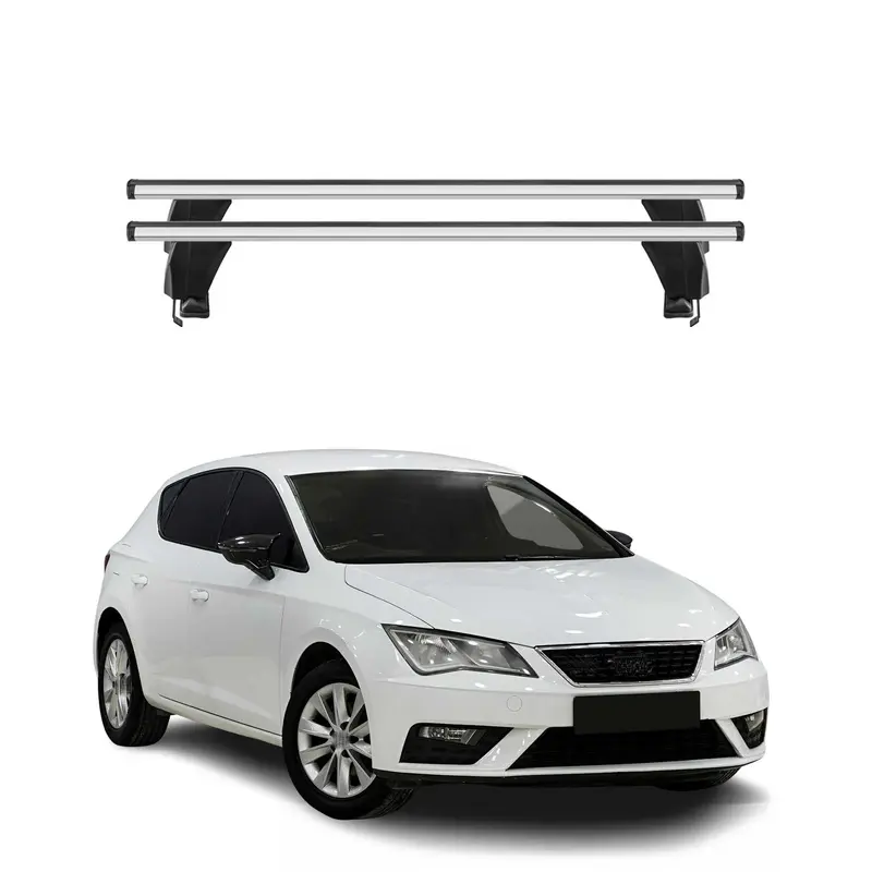 Menabo Barres de toit Transversales pour Seat Leon III 2012-2020 Gris ABE 2x