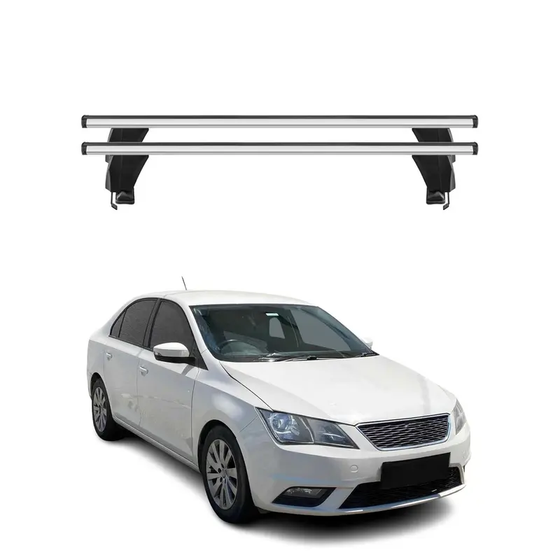 Menabo Barres de toit Transversales pour Seat Toledo 2011-2019 Alu Gris 2x ABE