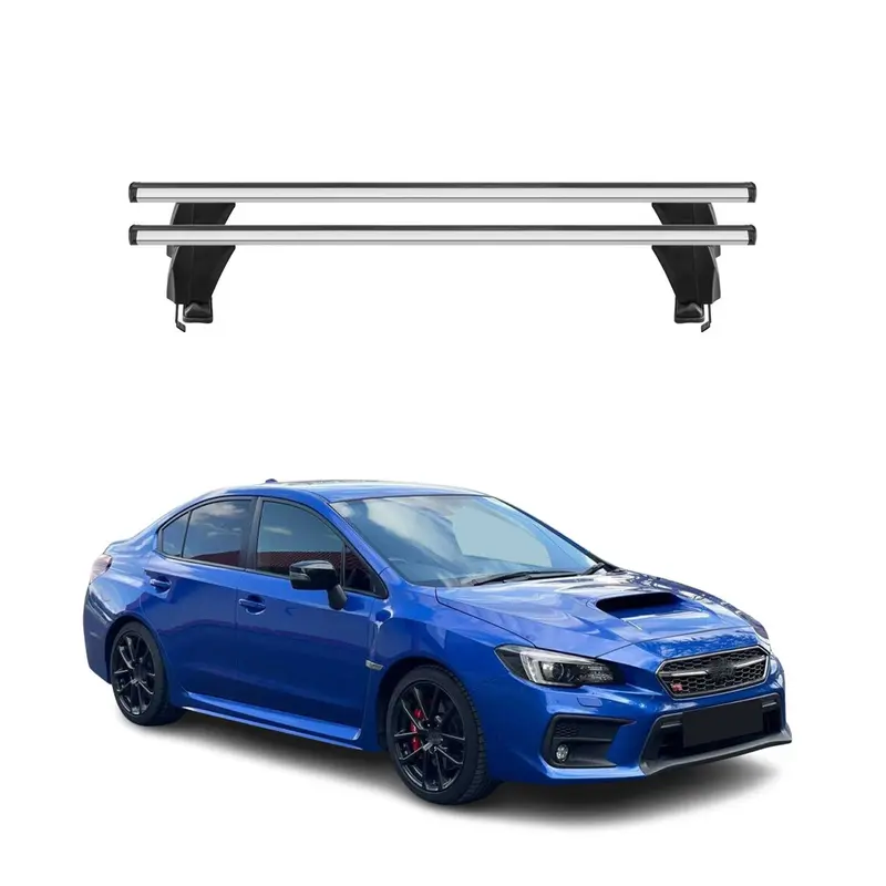 Menabo Barres de toit Transversales pour Subaru WRX STI 2017-2021 Gris ABE 2x