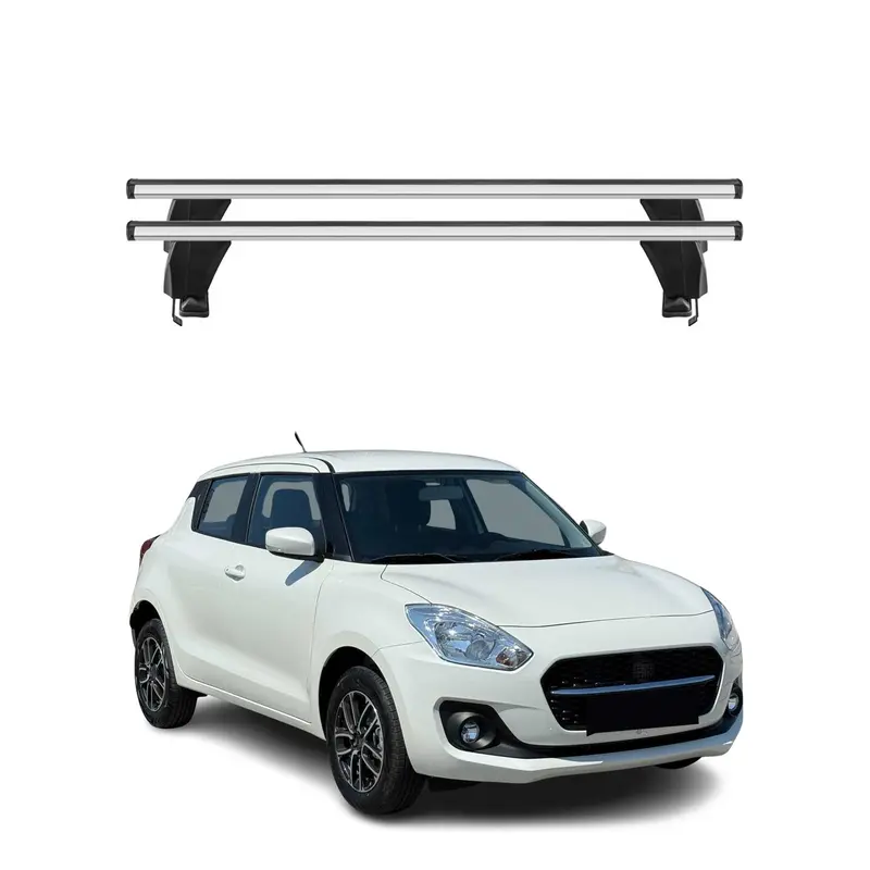 Menabo Barres de toit Transversales pour Suzuki Swift III 2017-2024 Alu Gris