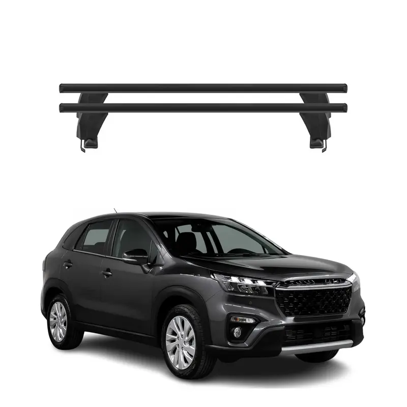 Menabo Barres de toit Transversales pour Suzuki Sx4 S-Cross II 2016-2021 FL Noir