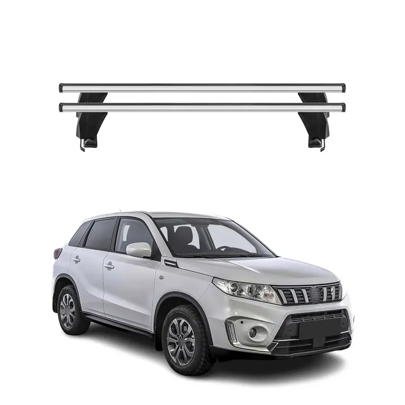 Menabo Barres de toit Transversales pour Suzuki Vitara IV 2015-2026 Alu Gris 2x