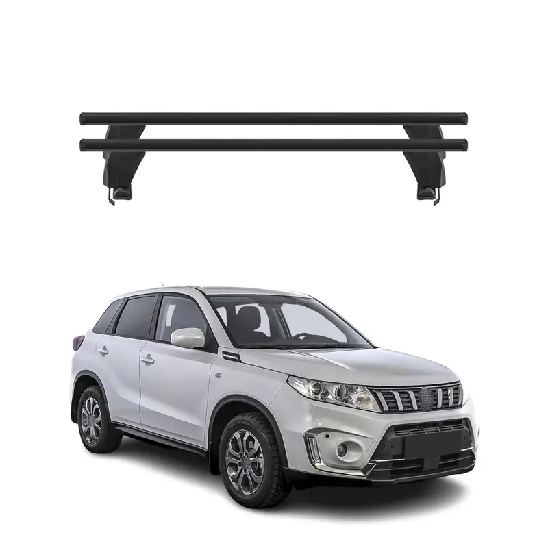Menabo Barres de toit Transversales pour Suzuki Vitara IV 2015-2026 Alu Noir 2x
