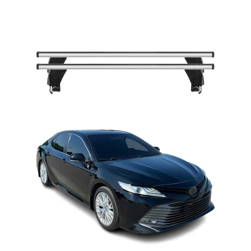 Menabo Barres de toit Transversales pour Toyota Camry XV70 2018-2022 Alu Gris