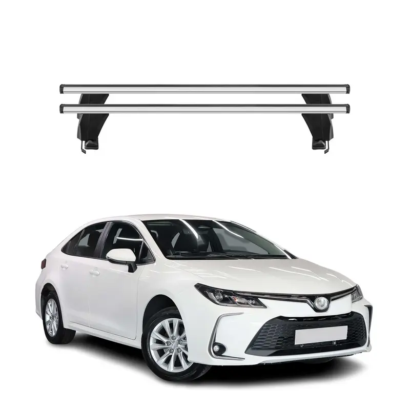 Menabo Barres de toit Transversales pour Toyota Corolla Berline 2019-2026 Gris