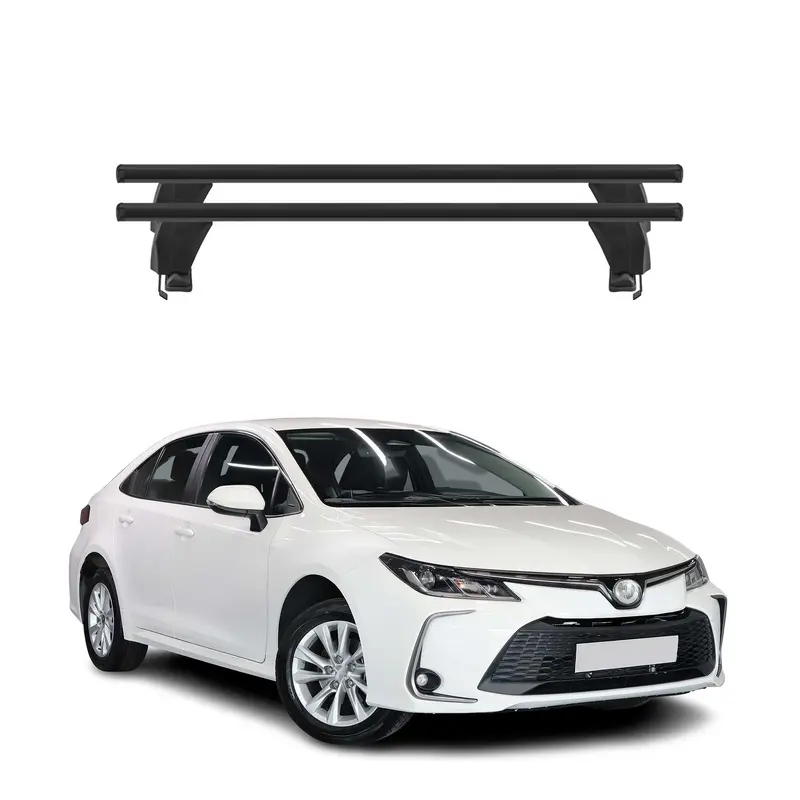 Menabo Barres de toit Transversales pour Toyota Corolla Berline 2019-2026 Noir