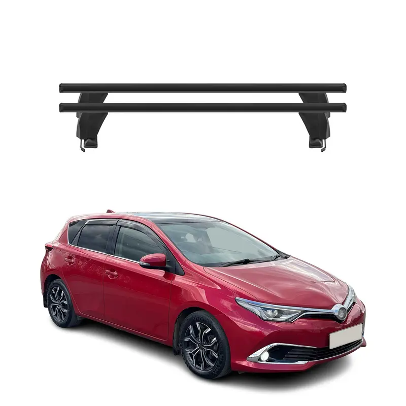 Menabo Barres de toit Transversales pour Toyota Corolla HB 2019-2026 Alu Noir