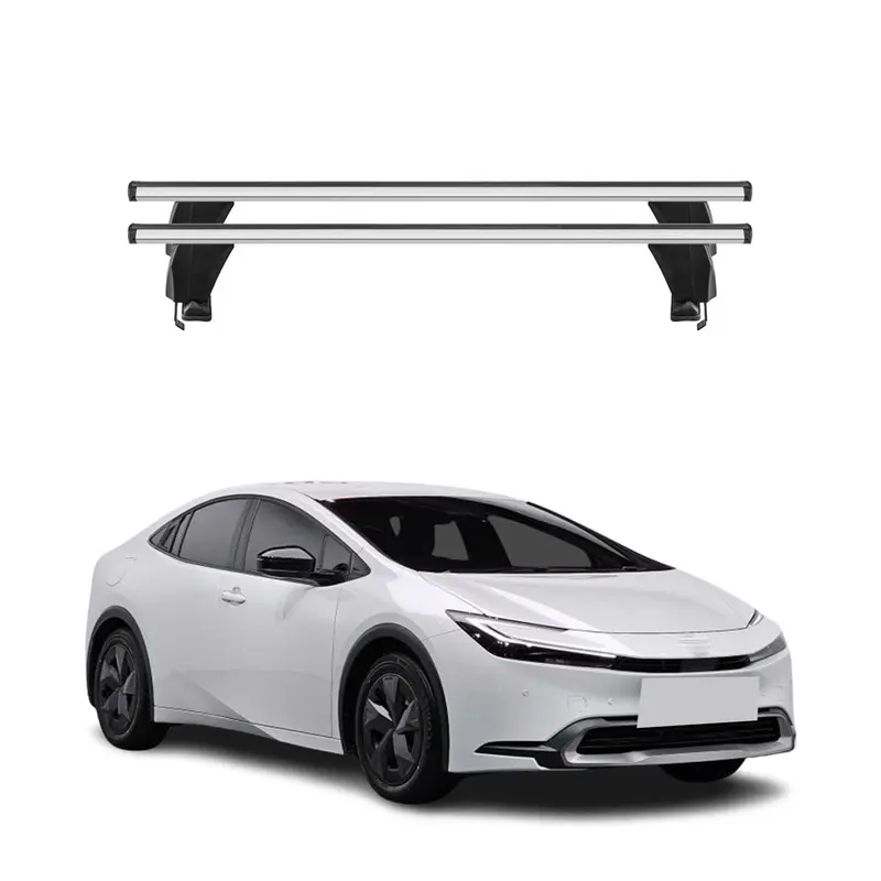 Menabo Barres de toit transversales pour Toyota Prius V 2022-2026 Alu Gris 2x