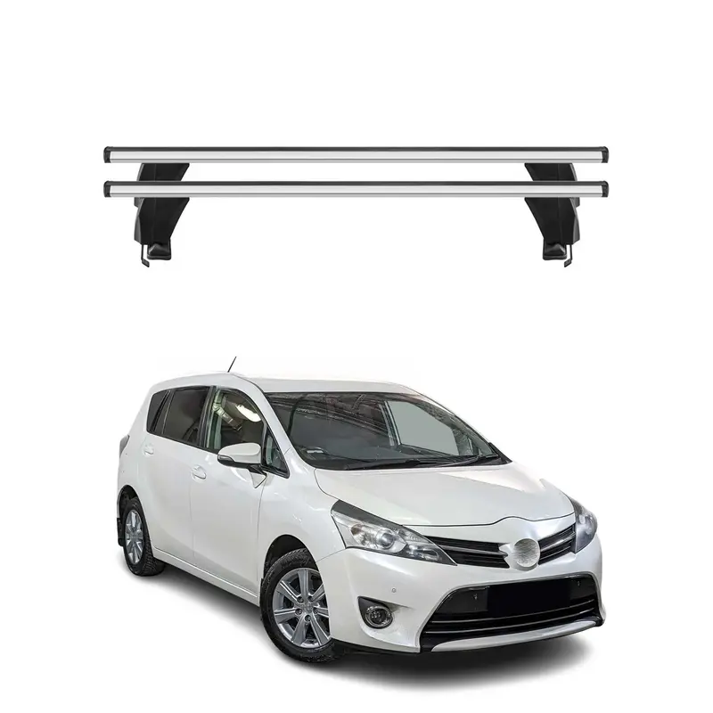 Menabo Barres de toit Transversales pour Toyota Verso 2009-2018 Gris ABE 2x