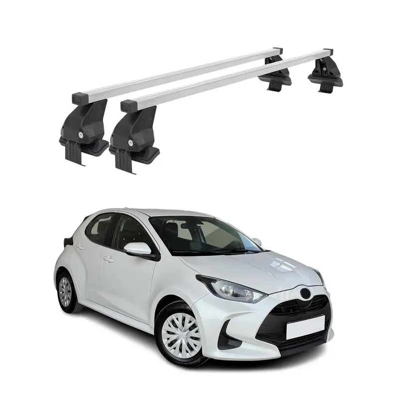 Menabo Barres de toit transversales pour Toyota Yaris 2020-2026 Acier Gris 2x