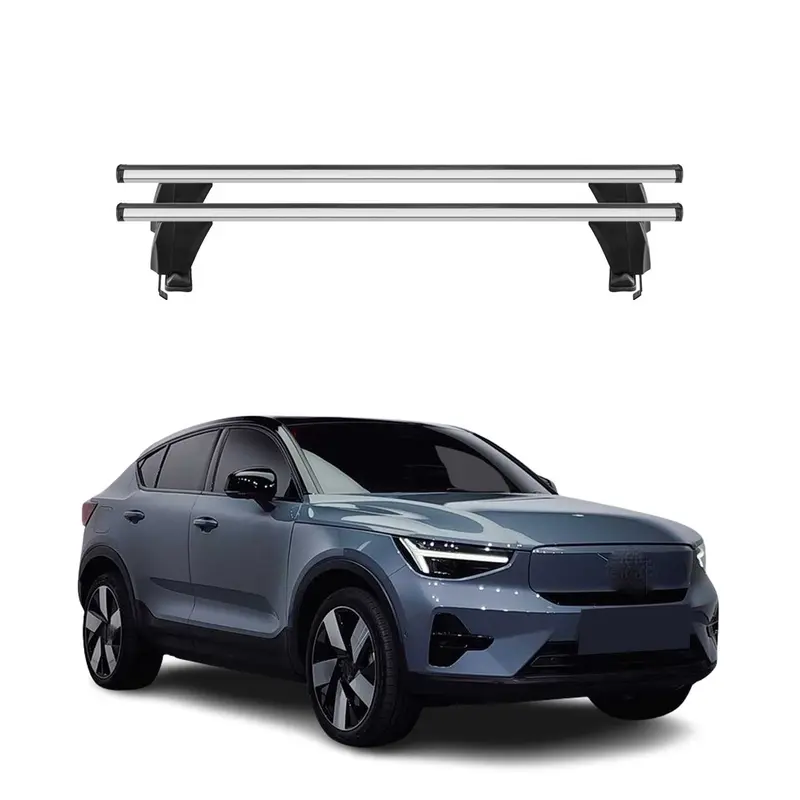 Menabo Barres de toit transversales pour Volvo C40 Recharge 2022-26 Alu Gris 2x