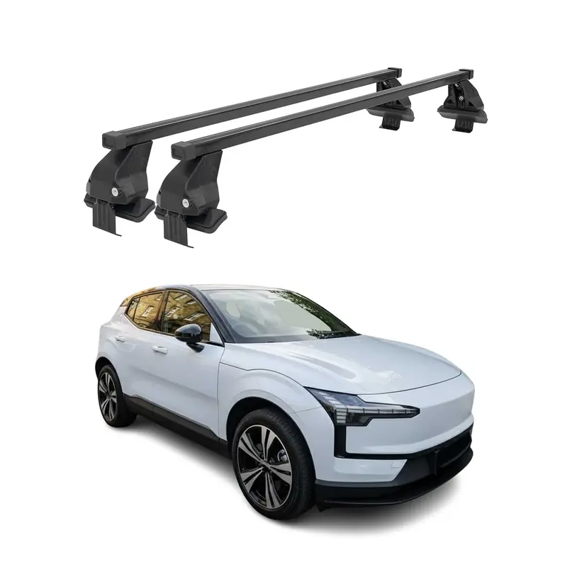 Menabo Barres de toit transversales pour Volvo EX30 2024-2026 Acier Noir 2x