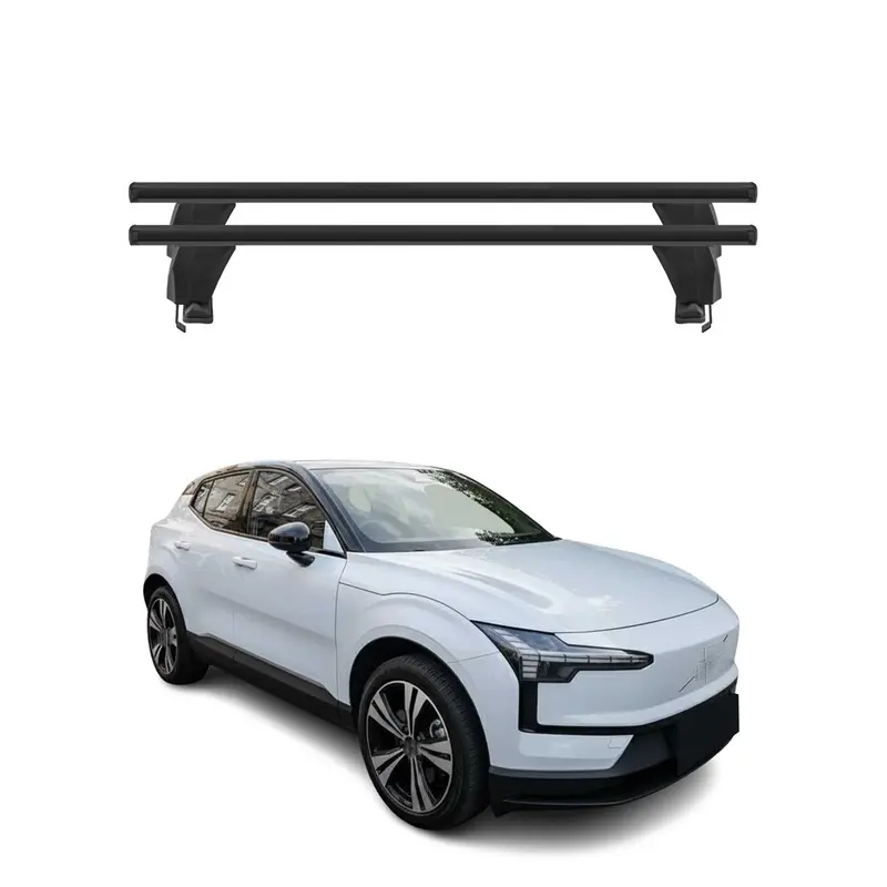Menabo Barres de toit transversales pour Volvo EX30 2024-2026 Alu Noir 2x