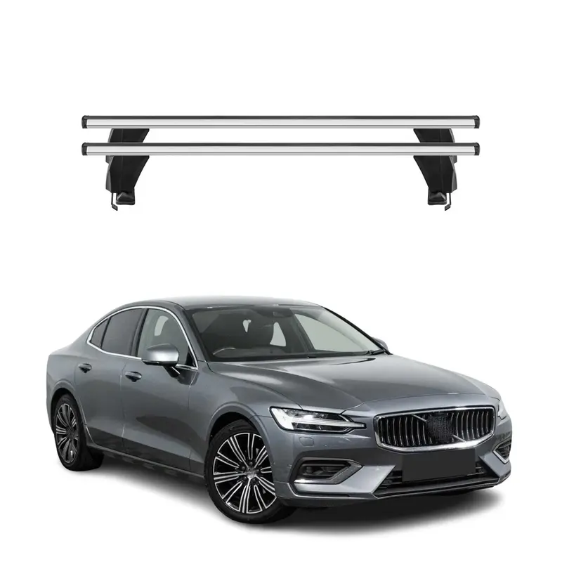 Menabo Barres de toit Transversales pour Volvo S60 II 2019-2024 Alu Gris ABE 2x