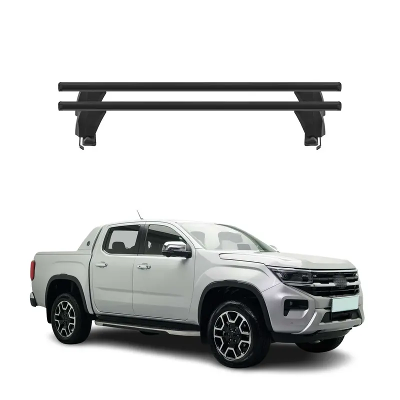Menabo Barres de toit transversales pour VW Amarok II 2023-2026 Alu Noir 2x