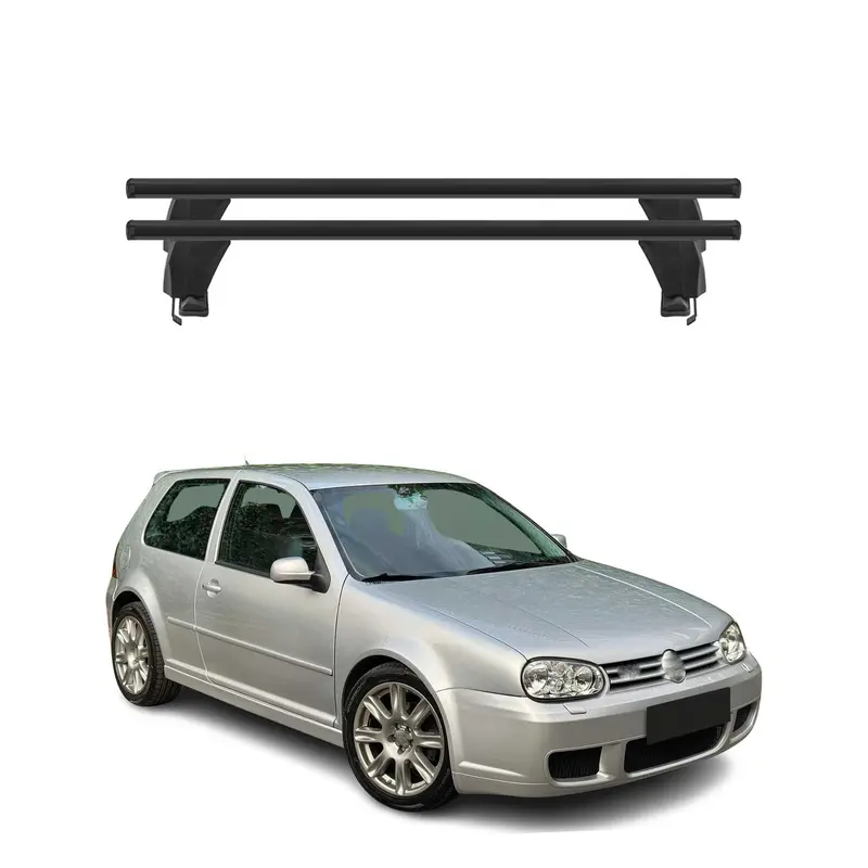 Menabo Barres de toit Transversales pour VW Golf V 2003-2008 Alu Noir 3 portes