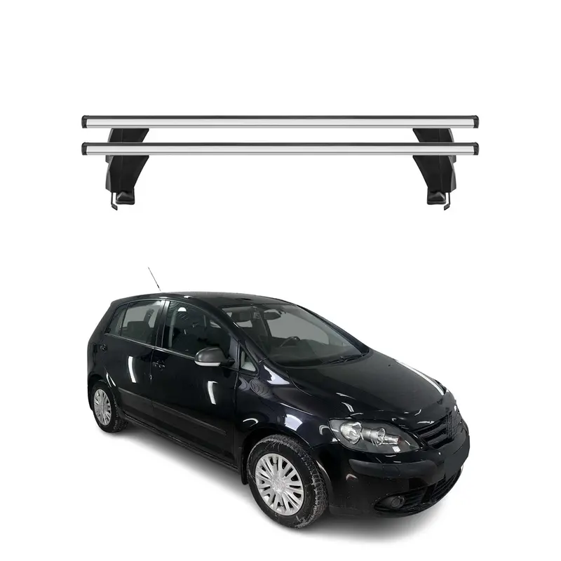 Menabo Barres de toit Transversales pour VW Golf V Plus 2003-2008 Alu Gris ABE