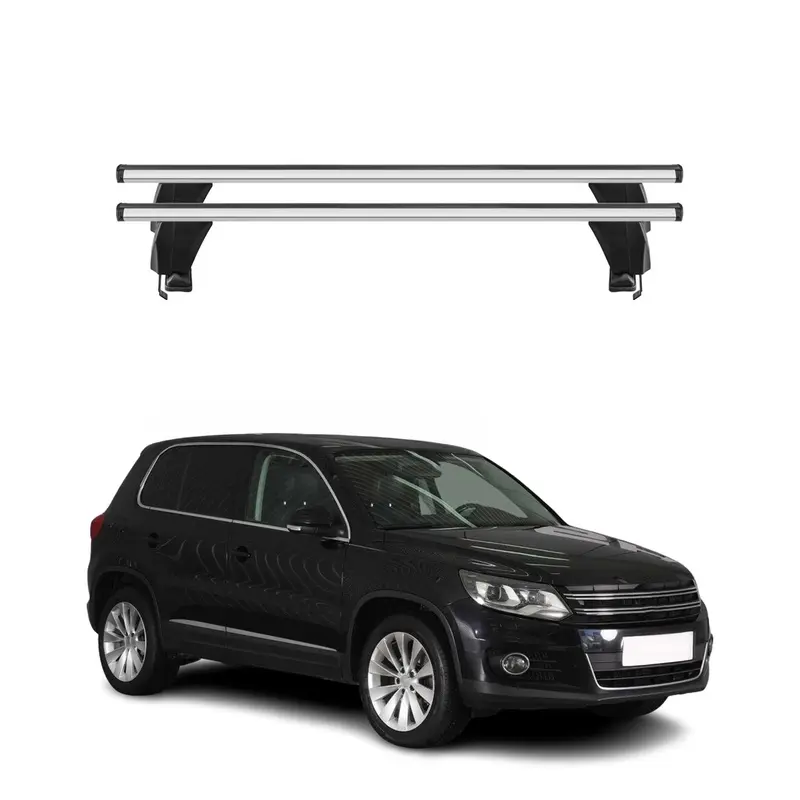 Menabo Barres de toit Transversales pour VW Tiguan 2007-2011 Alu Gris ABE 2x