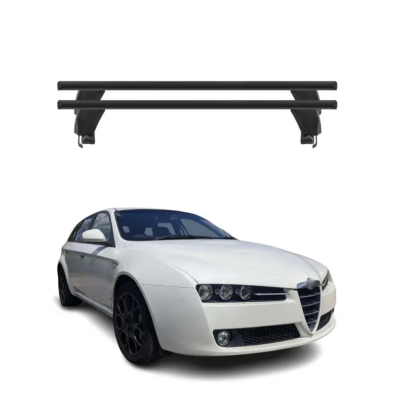 Menabo Barres de transversales pour Alfa Romeo 159 Sportwagon 2005-2011 Noir ABE