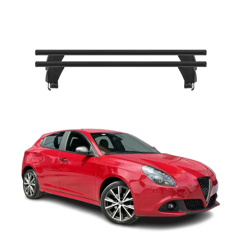 Menabo Barres de transversales pour Alfa Romeo Giulietta 2010-2020 Alu Noir ABE