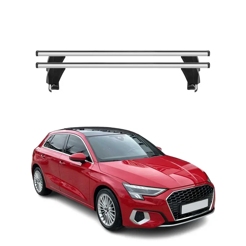 Menabo Barres de transversales pour Audi A3 8YA Sportback 2020-2026 Alu Gris 2x
