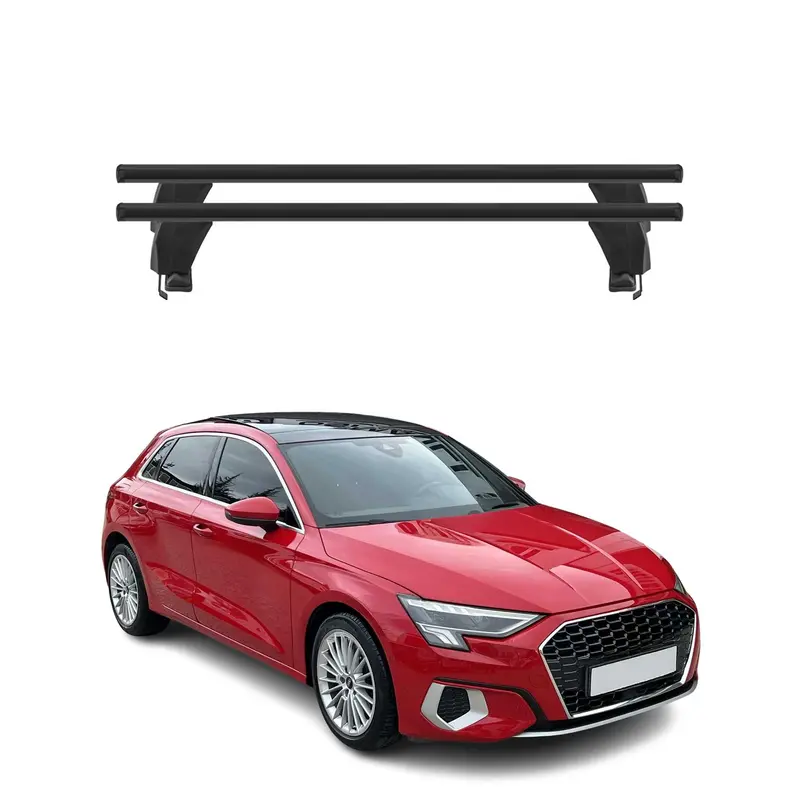 Menabo Barres de transversales pour Audi A3 8YA Sportback 2020-2026 Alu Noir ABE