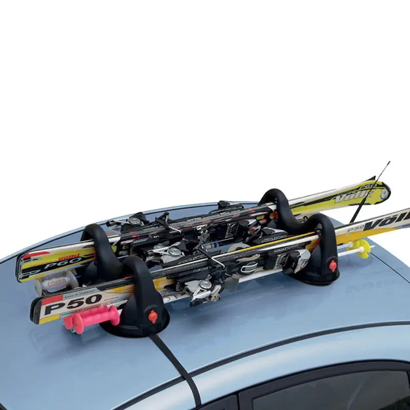Menabo Porte-skis magnétique Porte-Snowboard Barres De Toit Verrouillables Noir